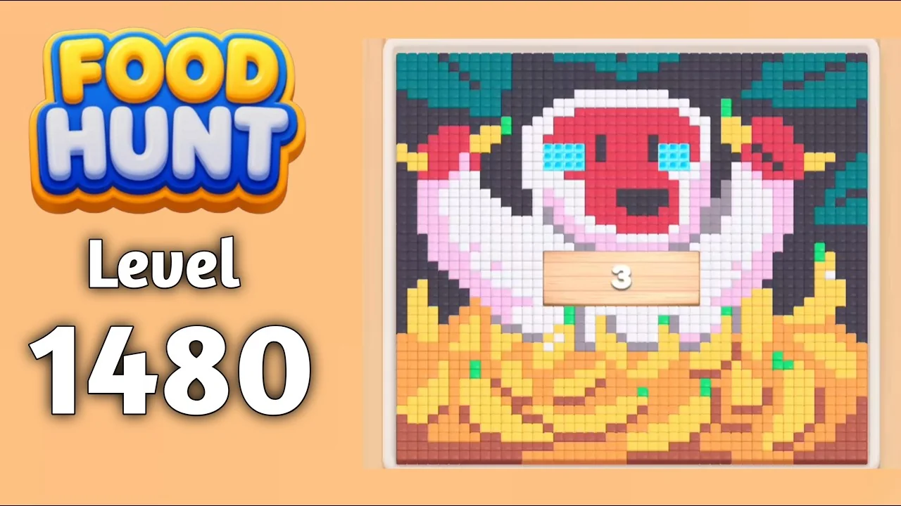 Food Hunt Level 1480 board