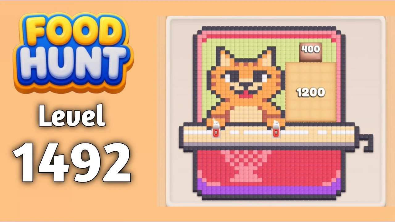 Food Hunt Level 1492 board