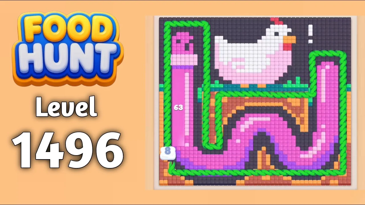 Food Hunt Level 1496 board