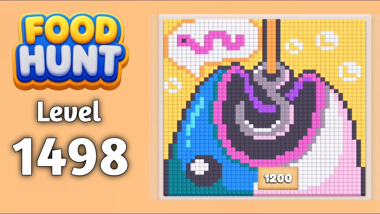 Food Hunt Level 1498 board