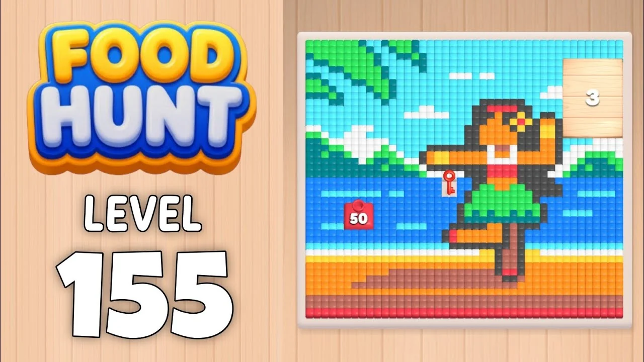 Food Hunt Level 155 board layout