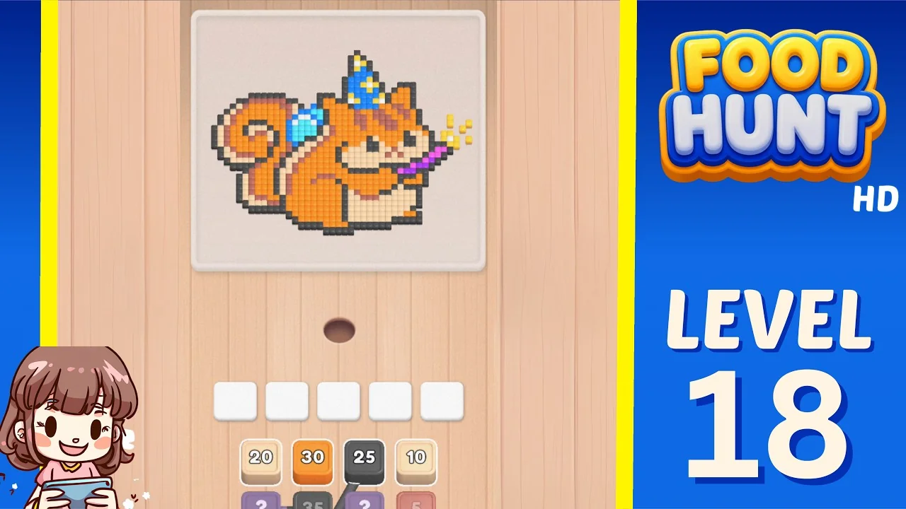 Food Hunt Level 18 board layout