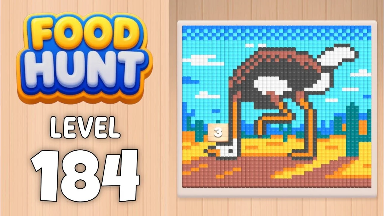 Food Hunt Level 184 board layout