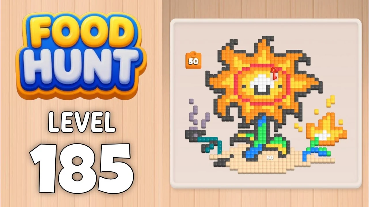 Food Hunt Level 185 board layout