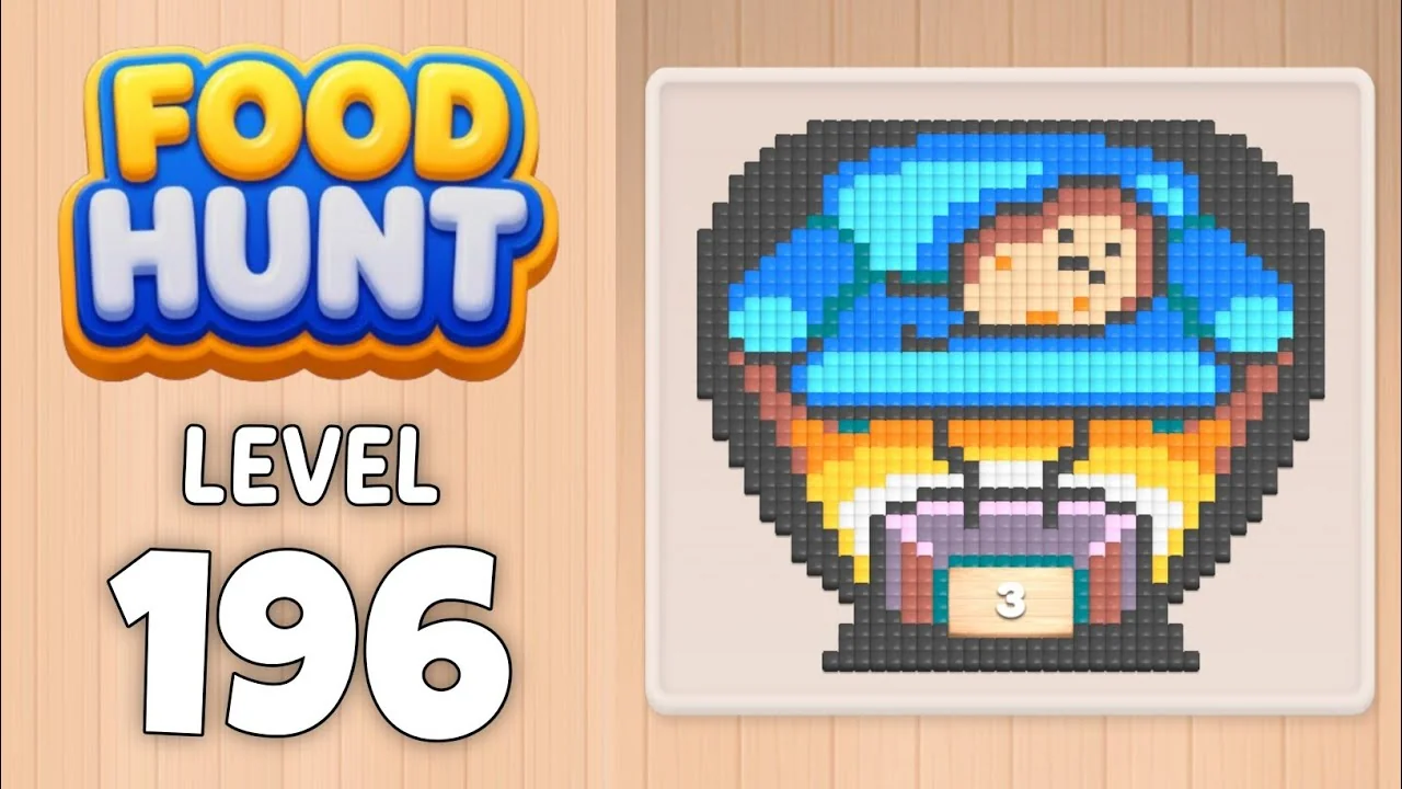 Food Hunt Level 196 board layout