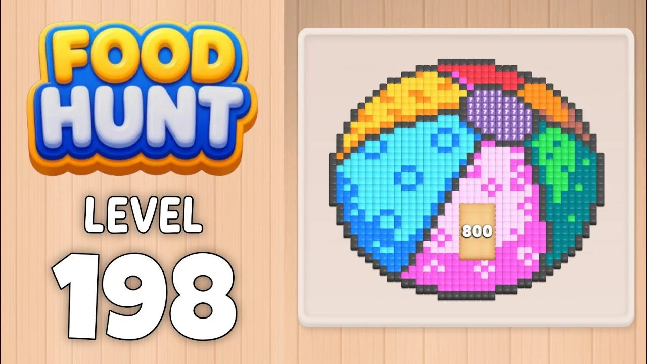 Food Hunt Level 198 board layout