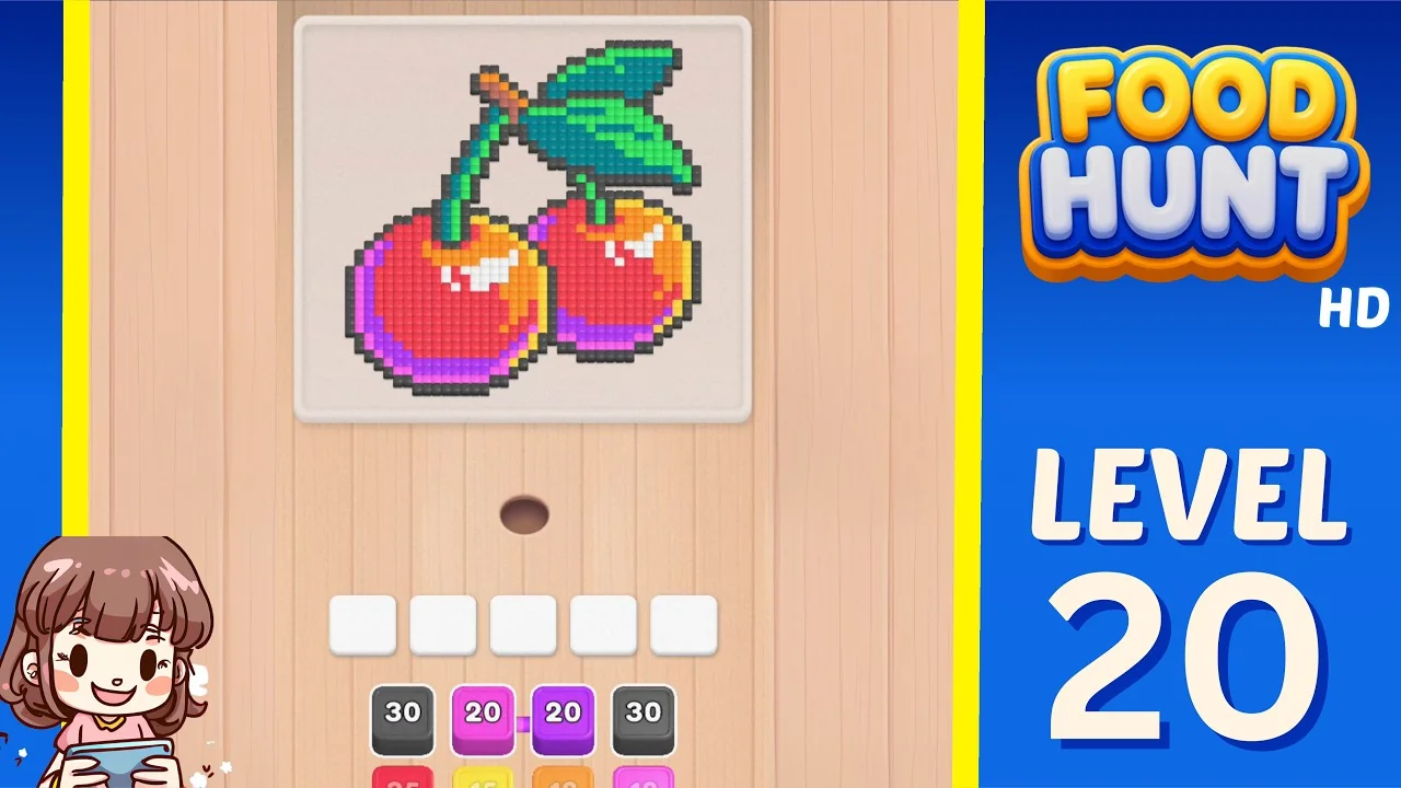 Food Hunt Level 20 board layout