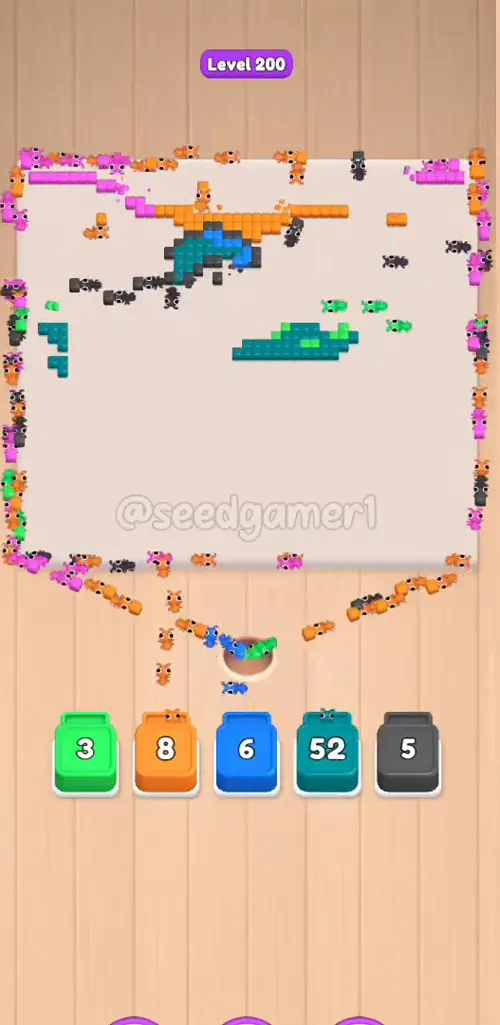 Phase 9 — teal 52, the final block, draining
