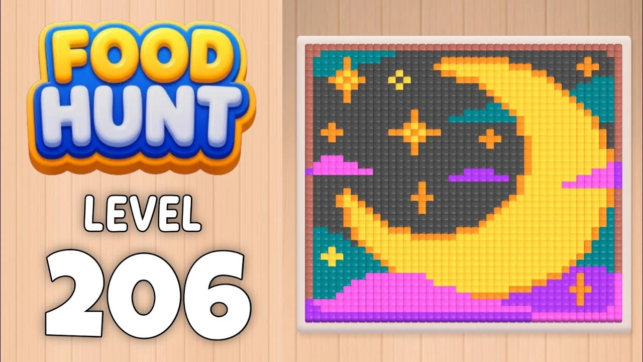 Food Hunt Level 206 board layout