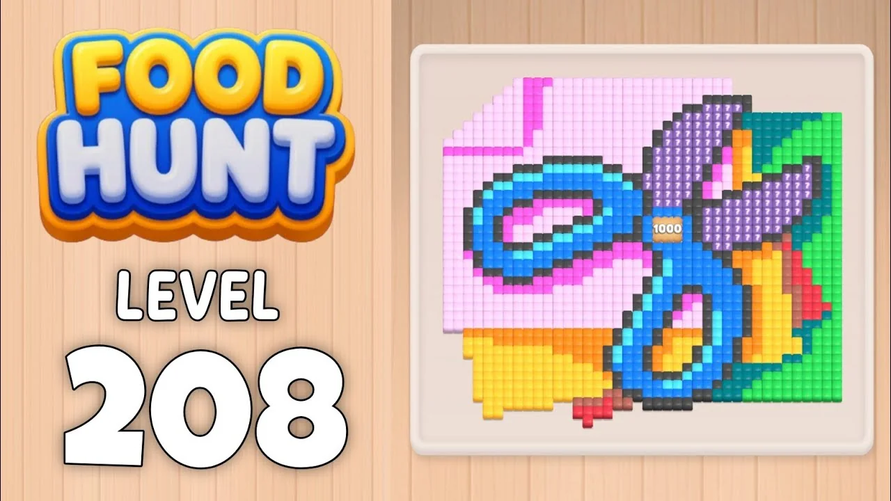 Food Hunt Level 208 board layout