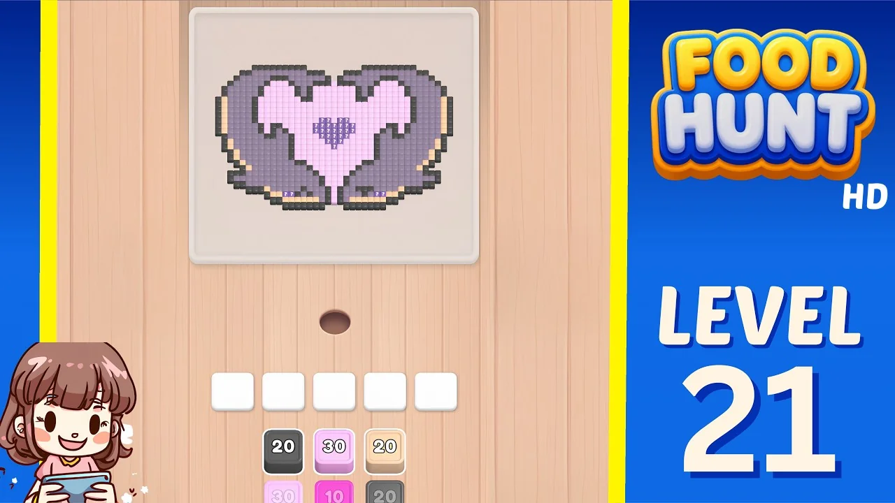 Food Hunt Level 21 board layout