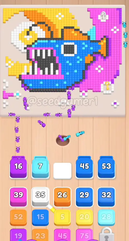 The cyan fields are gone; only blues and pinks are left in play