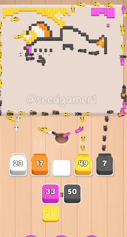 The last pixels before the board clears