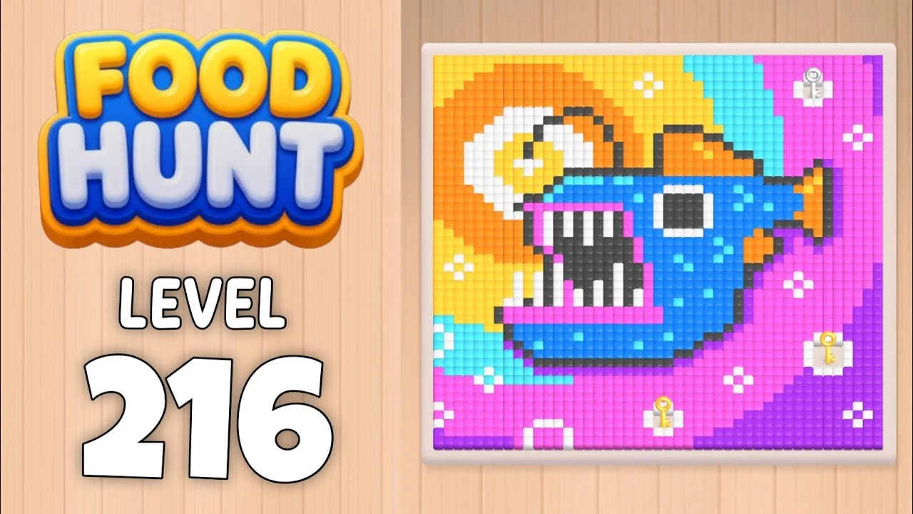 Food Hunt Level 216 board layout