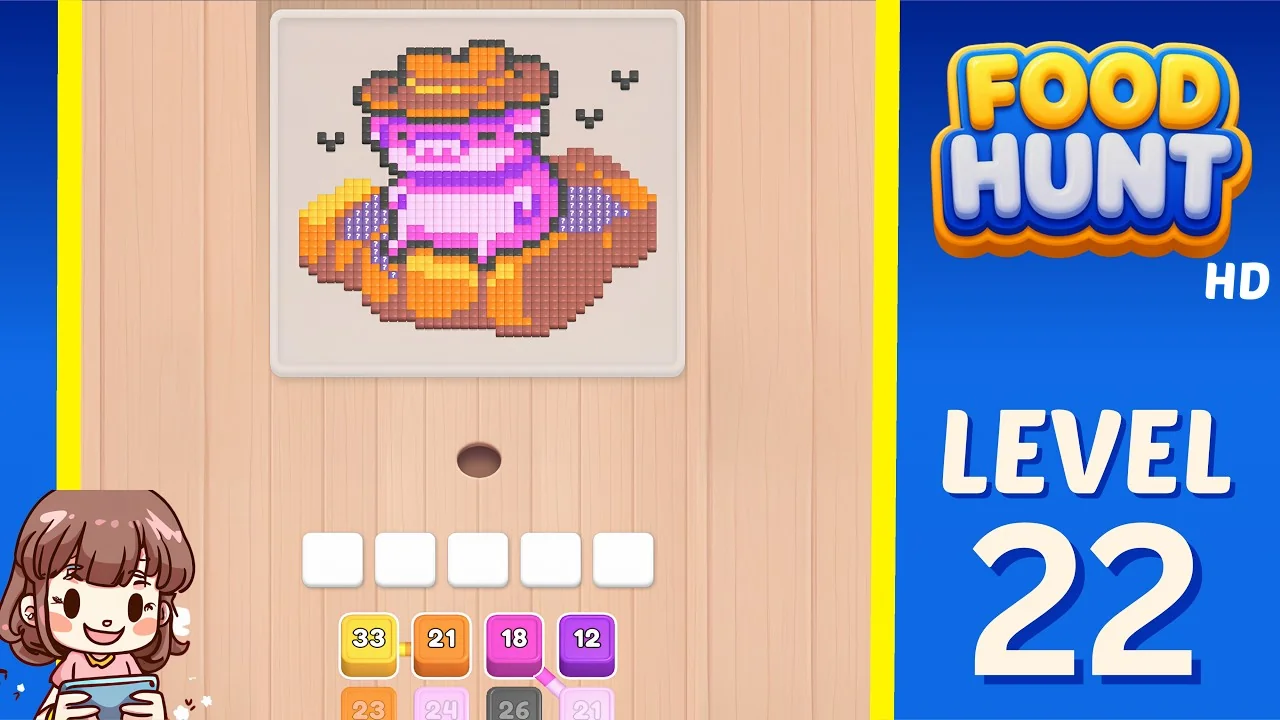 Food Hunt Level 22 board layout