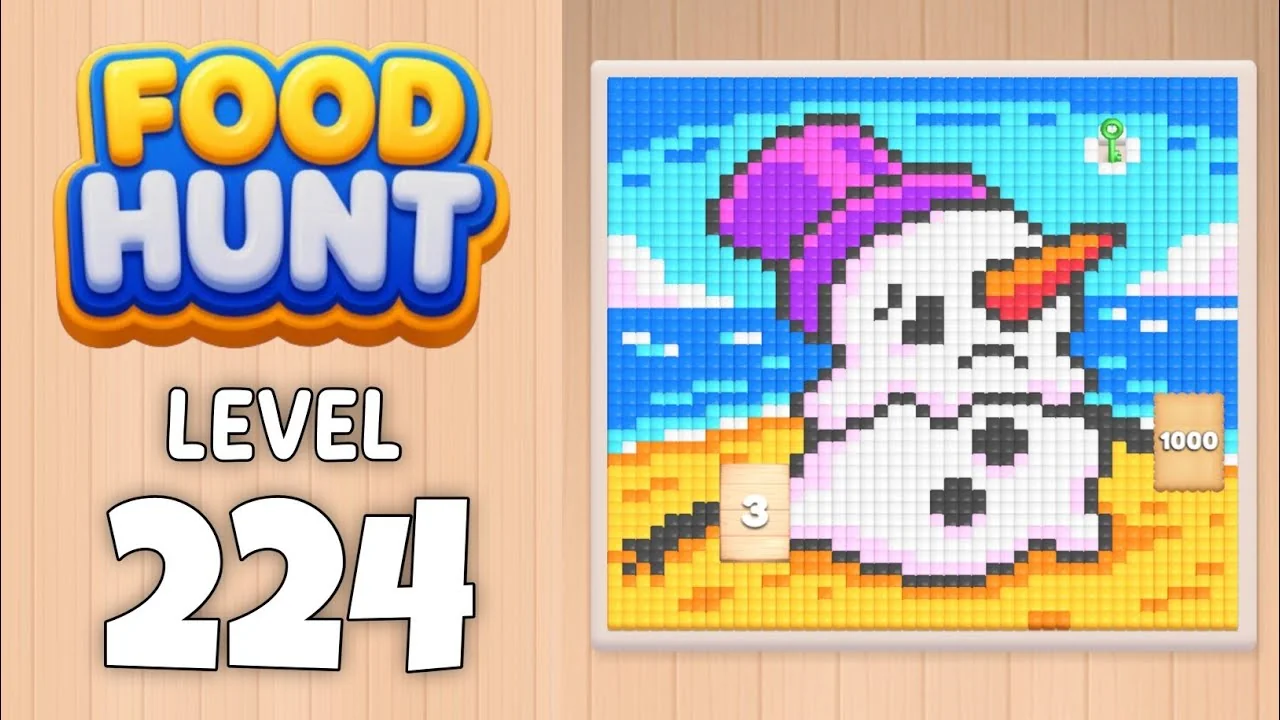 Food Hunt Level 224 board layout