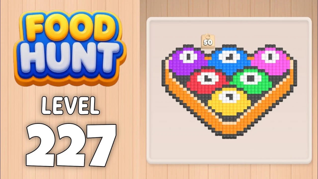 Food Hunt Level 227 board layout