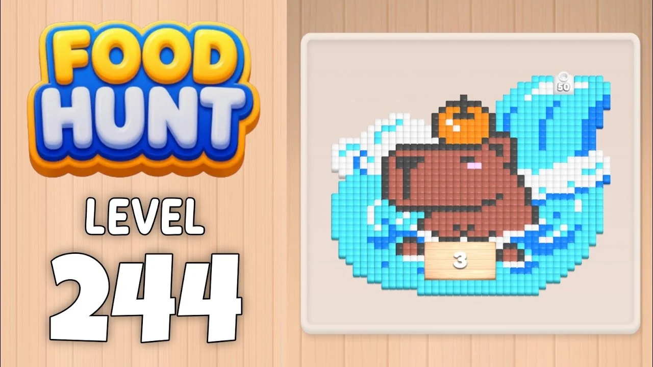 Food Hunt Level 244 board layout