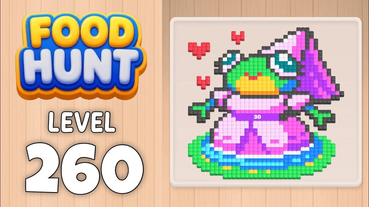 Food Hunt Level 260 board layout