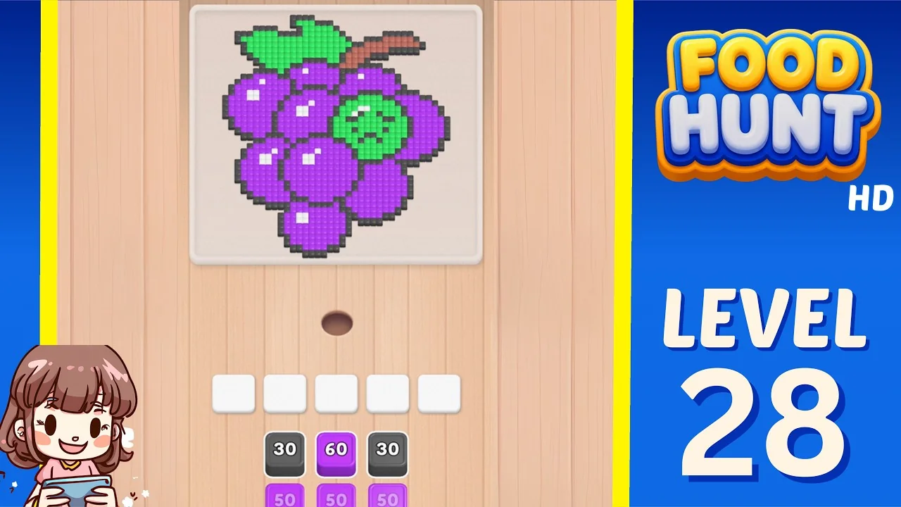 Food Hunt Level 28 board layout