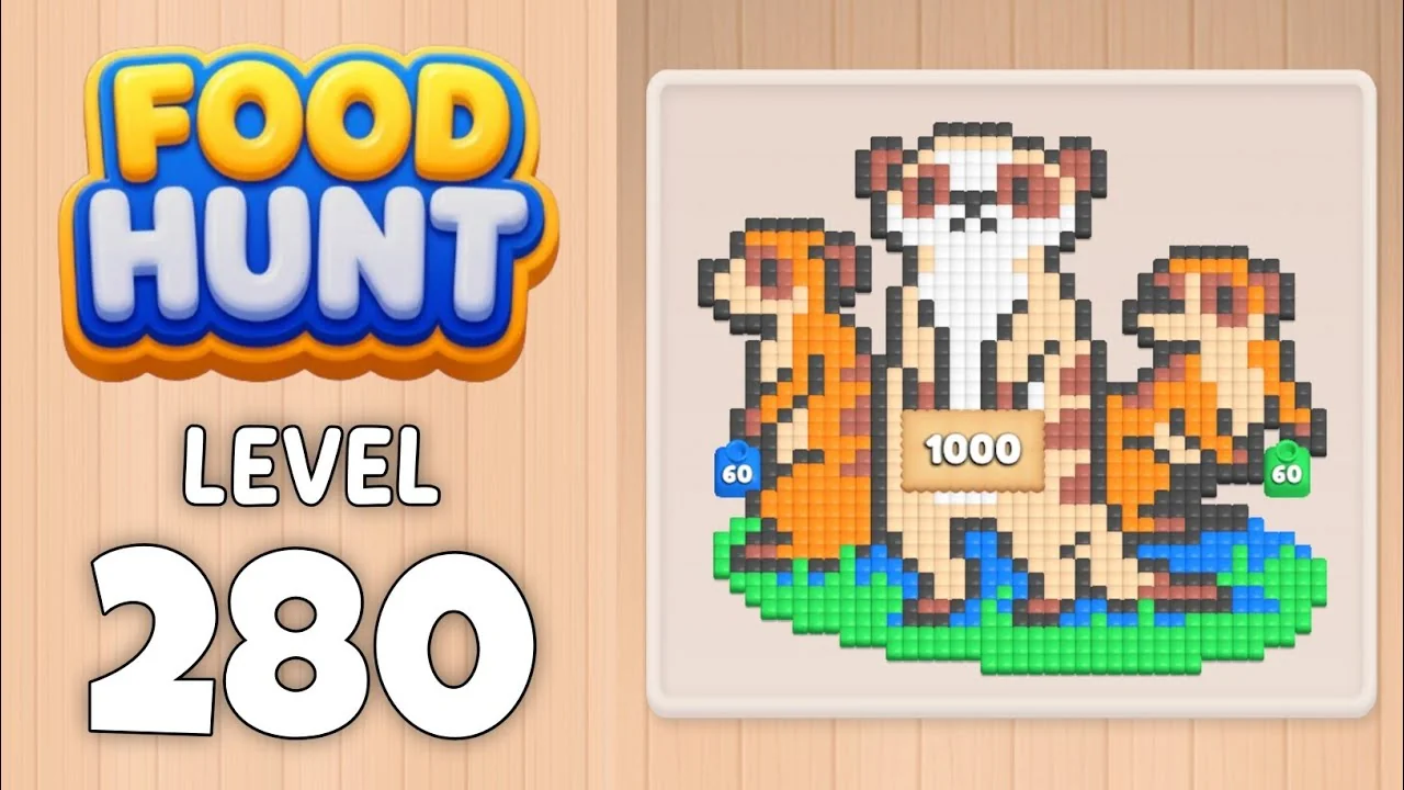 Food Hunt Level 280 board layout