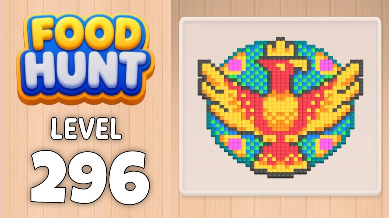 Food Hunt Level 296 board layout