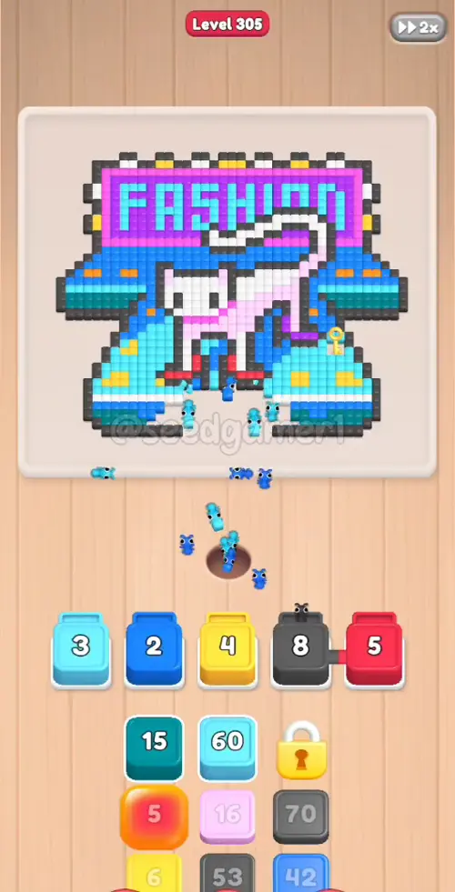 First chain pair lands in slots 4+5
