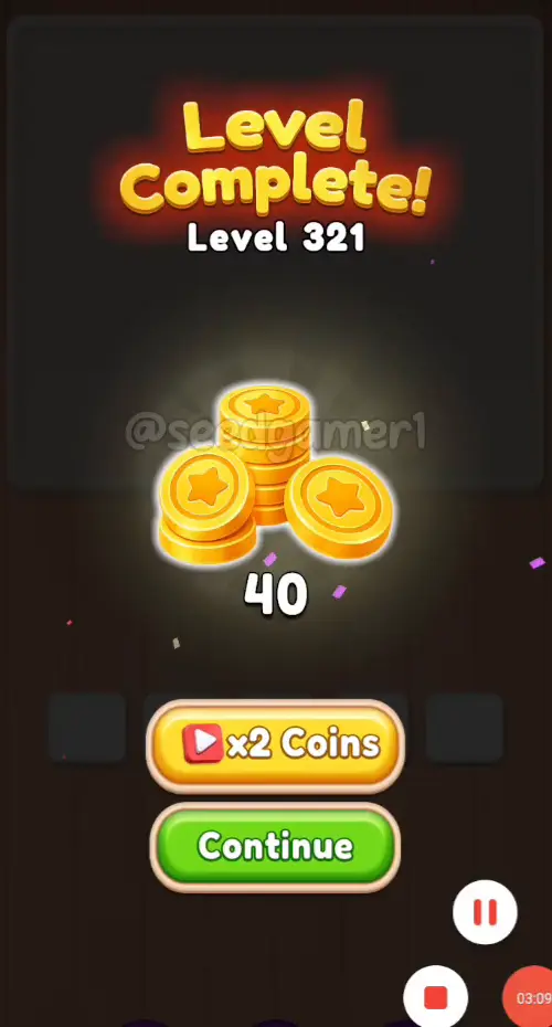 Level complete - 40 coins
