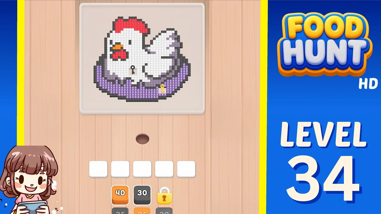 Food Hunt Level 34 board layout