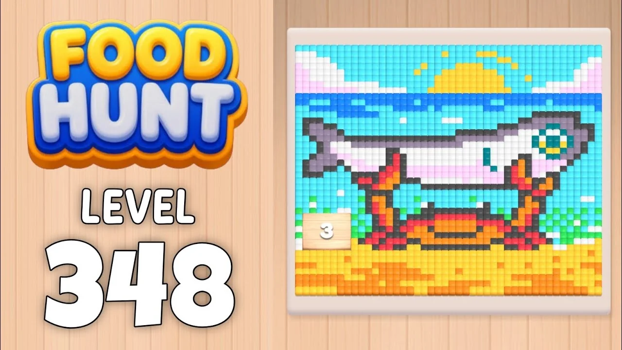 Food Hunt Level 348 board layout