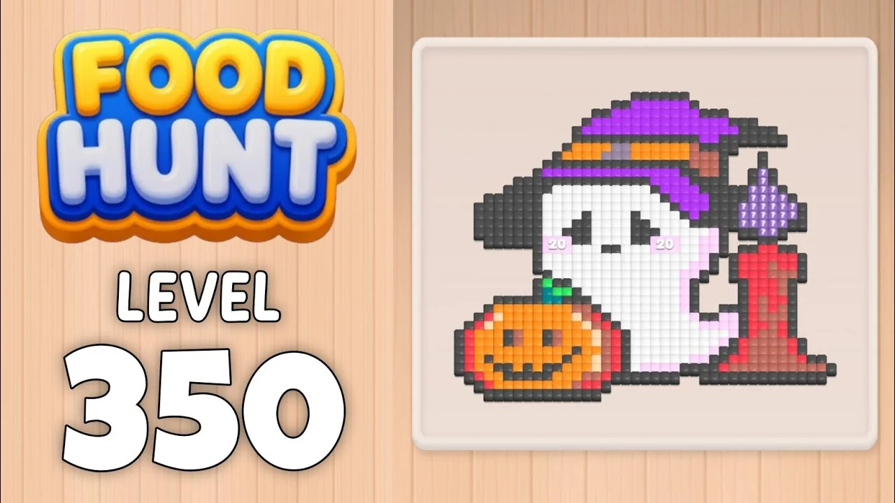 Food Hunt Level 350 board layout