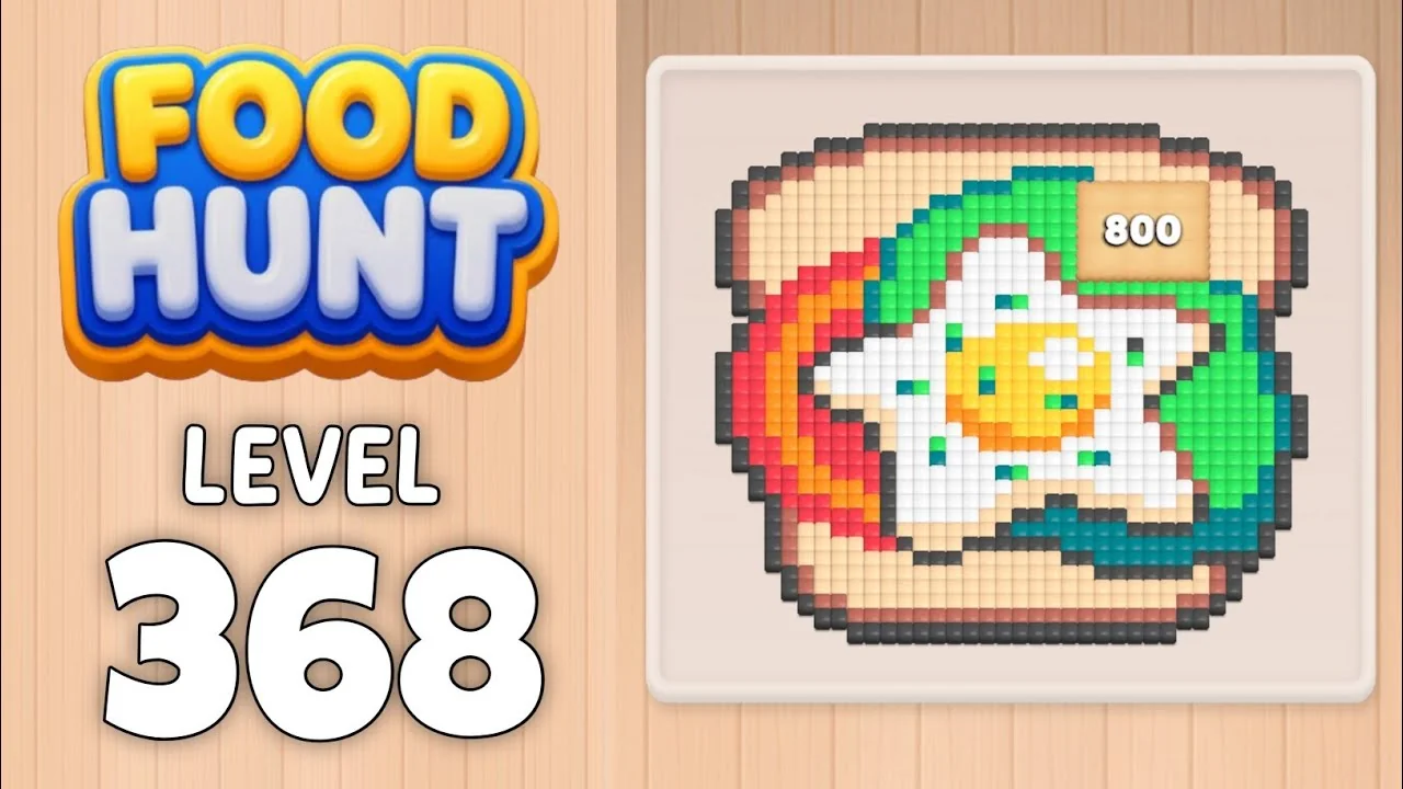 Food Hunt Level 368 board layout