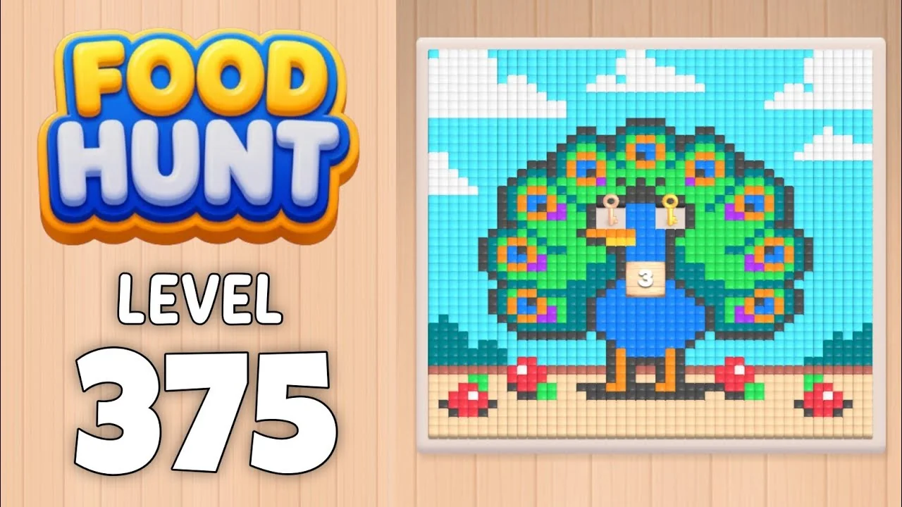 Food Hunt Level 375 board layout