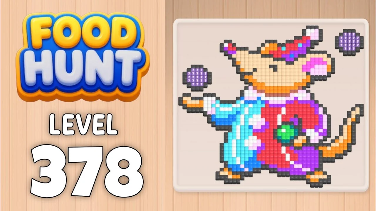 Food Hunt Level 378 board layout
