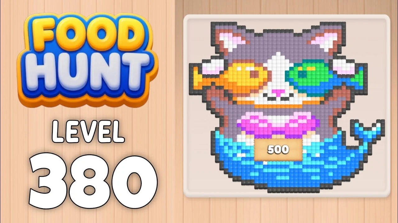 Food Hunt Level 380 board layout