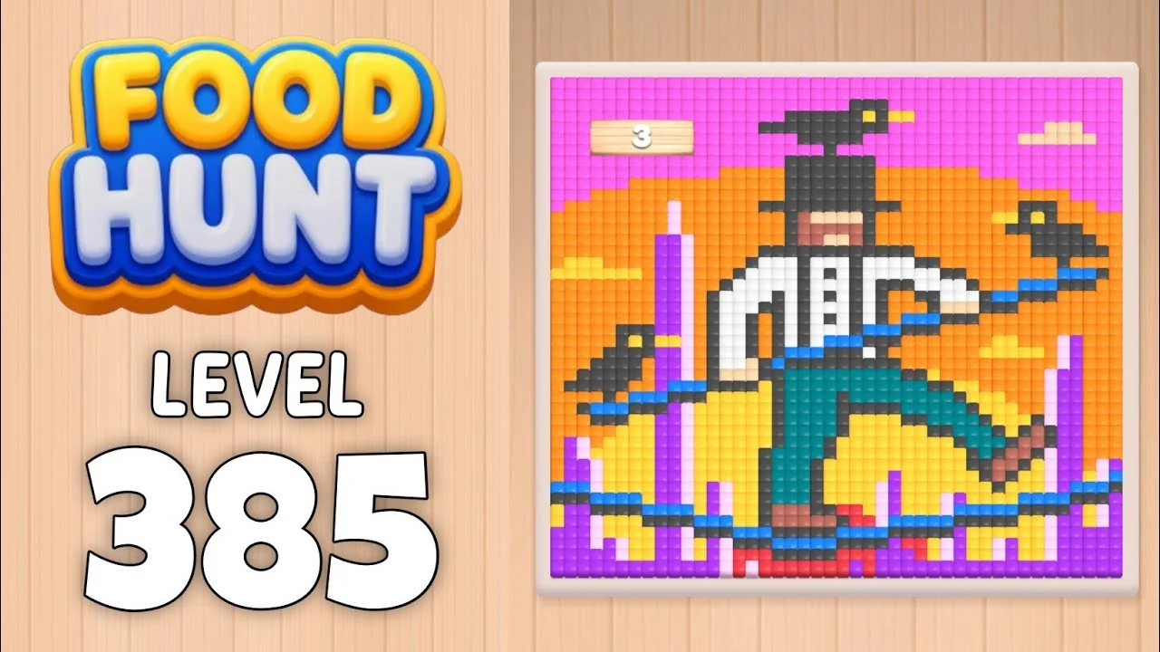 Food Hunt Level 385 board layout