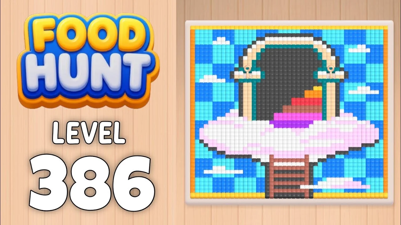 Food Hunt Level 386 board layout