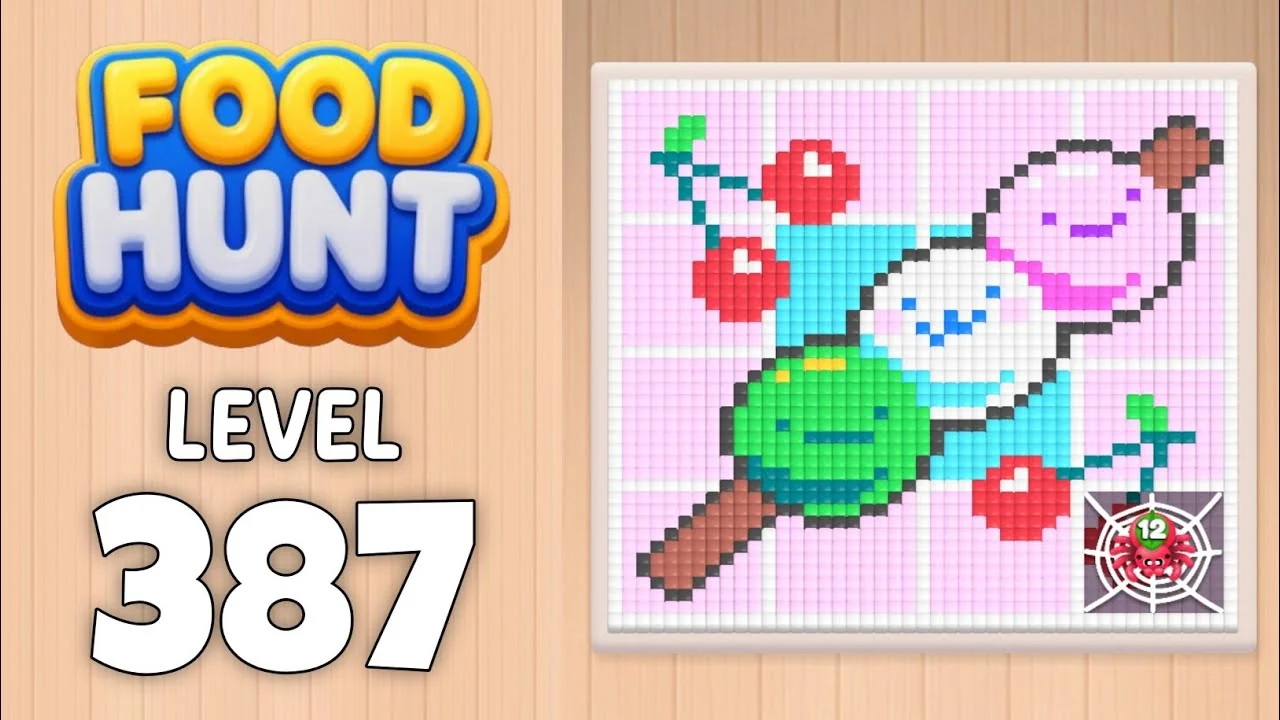 Food Hunt Level 387 board layout