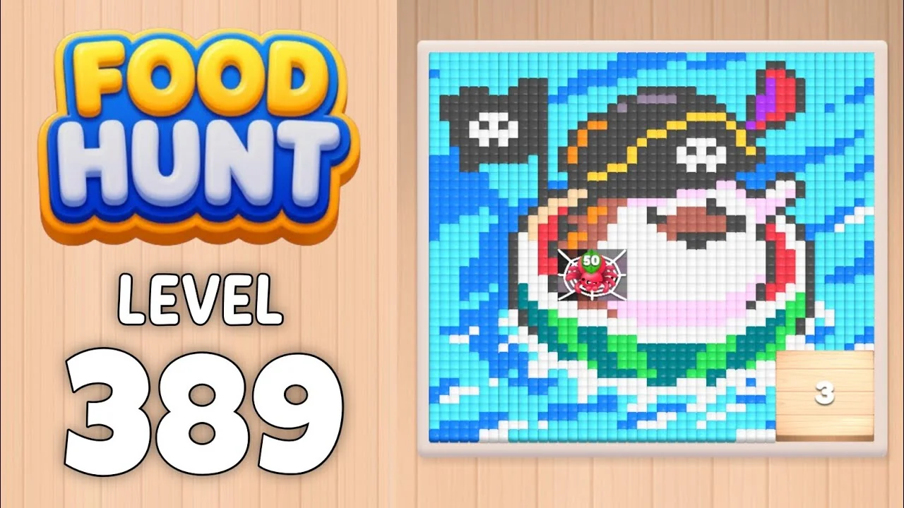Food Hunt Level 389 board layout