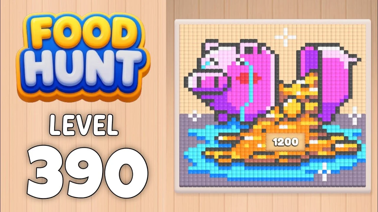 Food Hunt Level 390 board layout