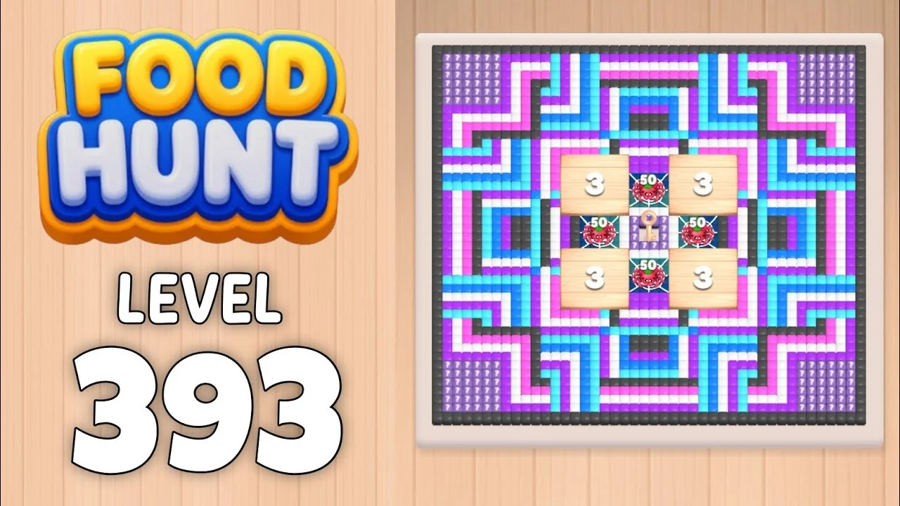 Food Hunt Level 393 board layout