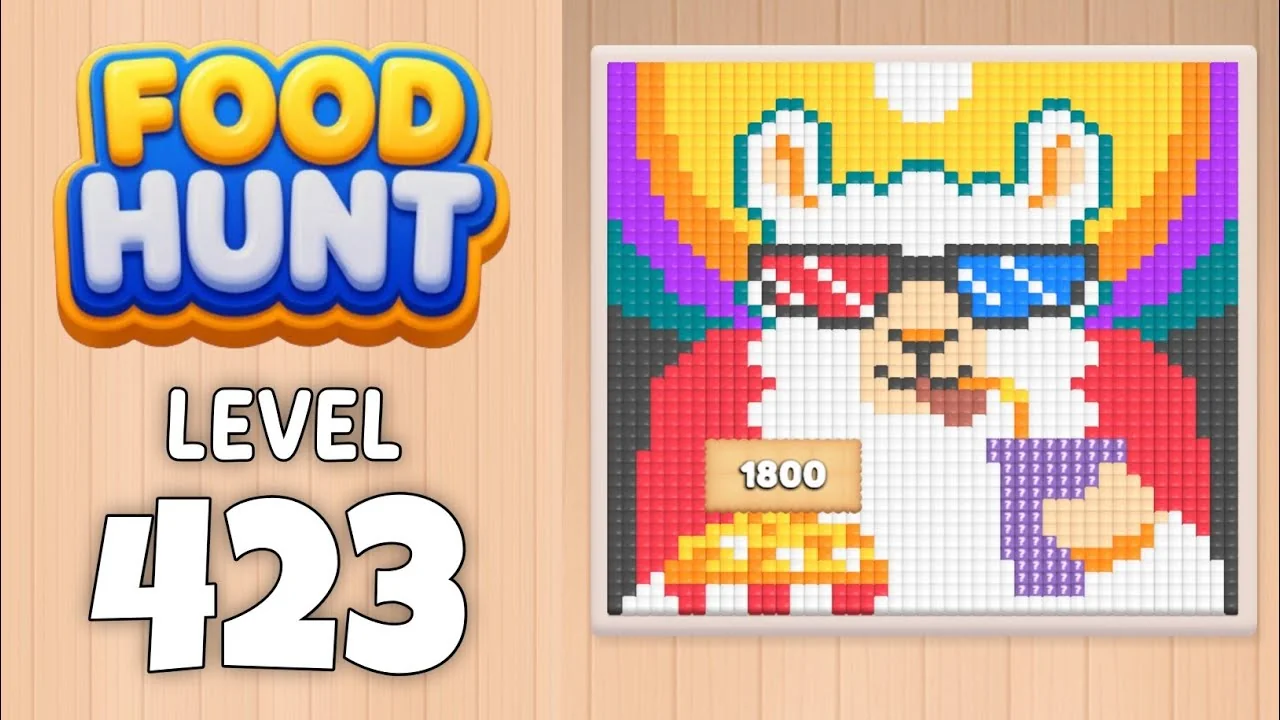 Food Hunt Level 423 board layout