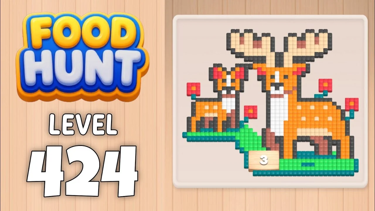 Food Hunt Level 424 board layout