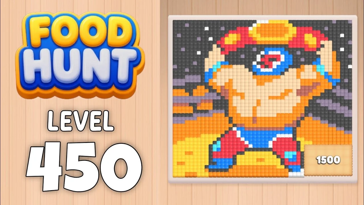 Food Hunt Level 450 board layout