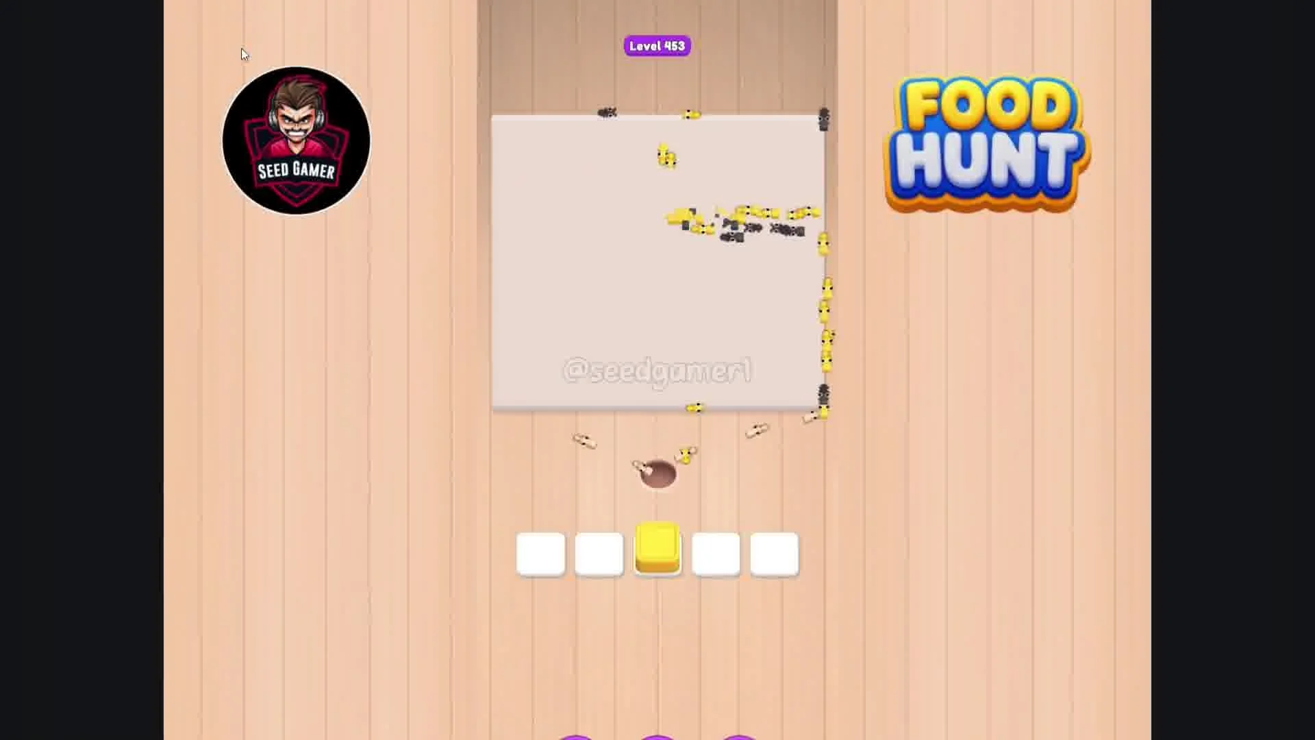 Empty board — the ramen warrior has been completely cleared.