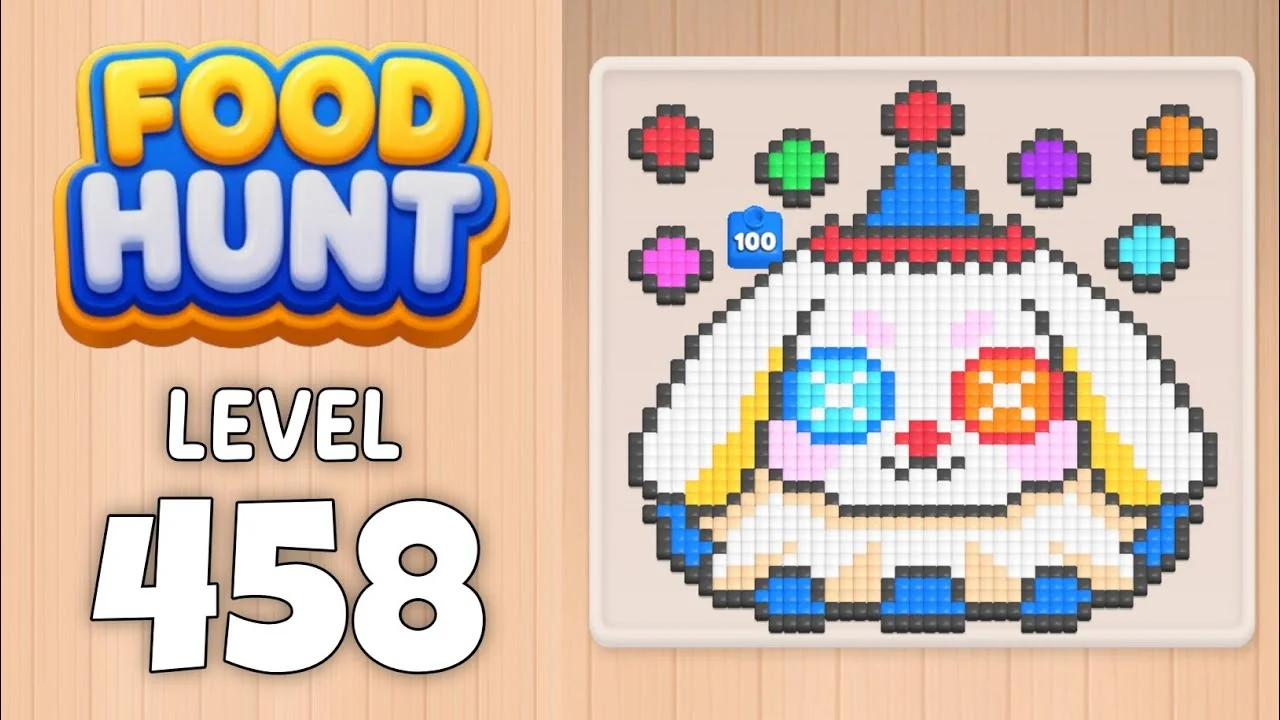 Food Hunt Level 458 board layout