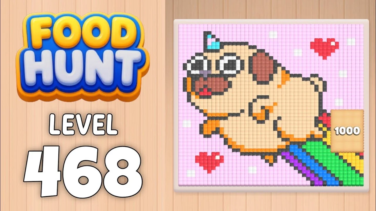 Food Hunt Level 468 board layout