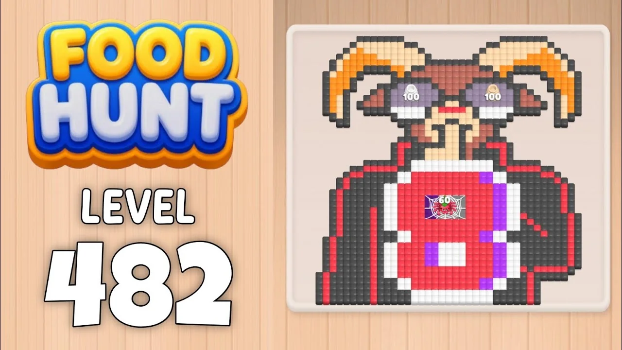 Food Hunt Level 482 board layout