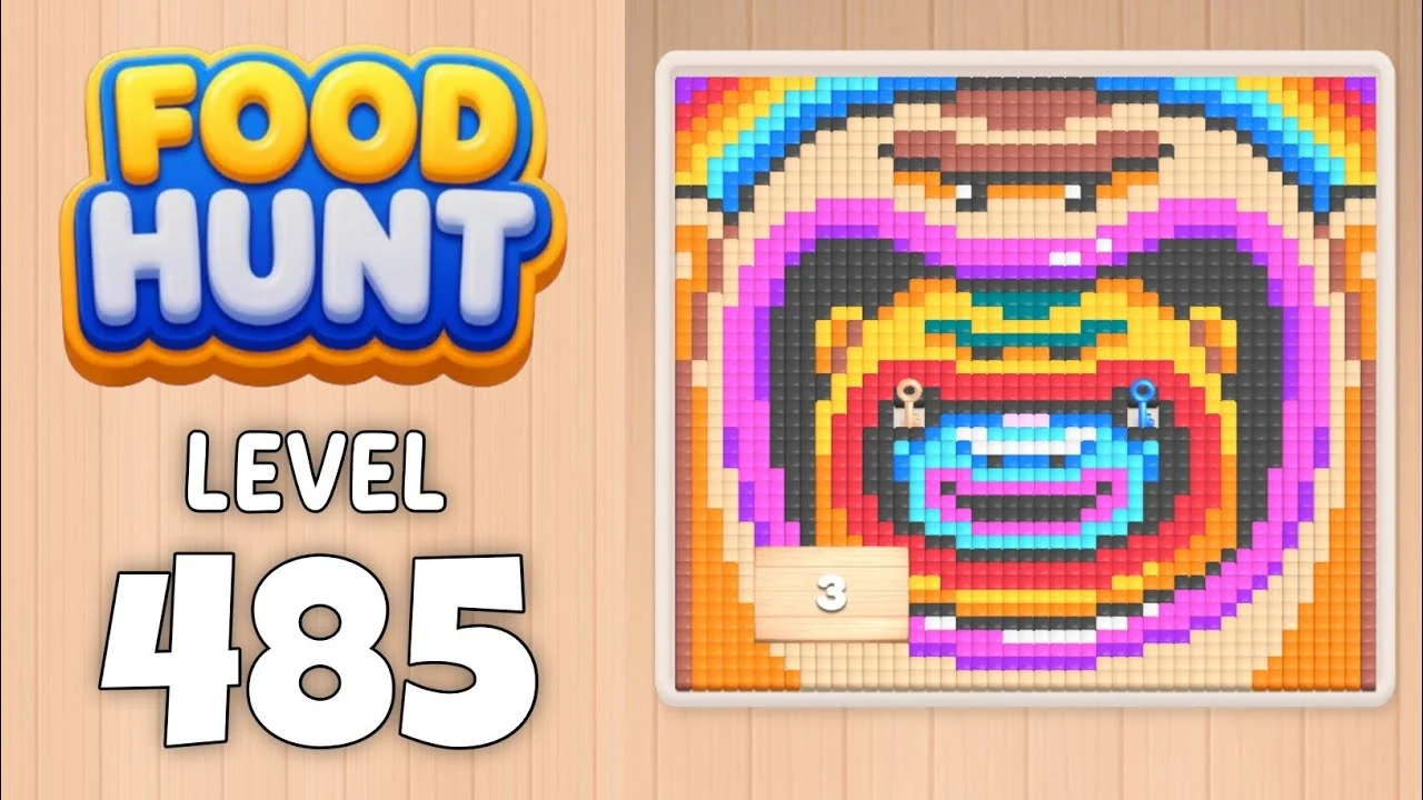 Food Hunt Level 485 board layout