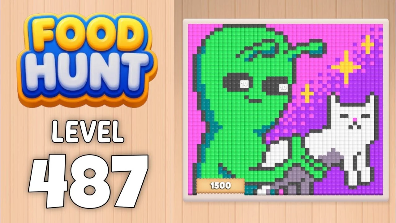 Food Hunt Level 487 board layout